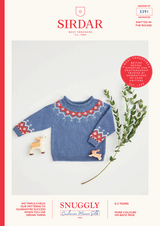 Nordic Fair Isle Yoke Sweater in Sirdar Snuggly Cashmere Merino Silk 4 Ply (5391) - PDF