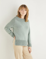 Split Seam Sweater in Sirdar Cashmere Merino Silk DK (10204) - PDF