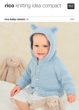 Cardigan with Collar or Hood & Hat in Rico Baby Classic DK (092) - PDF