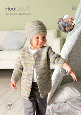 Jacket, Hat & Blanket in Rico Baby Cotton Soft Print DK (533) - PDF