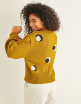 Leopard Print V Neck Sweater in Sirdar Country Classic 4 Ply (10240) - PDF