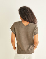 V-Neck Stepped Hem Top in Sirdar Country Classic 4 Ply (10241) - PDF