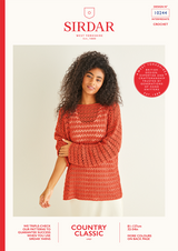 Boat Neck Crochet Tunic in Sirdar Country Classic 4 Ply (10244) - CROCHET - PDF