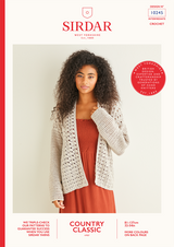 Peacock Stitch Crochet Cardigan in Sirdar Country Classic 4 Ply (10245) - PDF