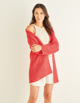 Longline Picot Cardigan in Sirdar Cotton DK (10249) - CROCHET - PDF