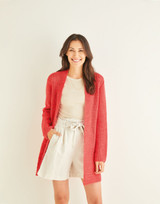 Longline Picot Cardigan in Sirdar Cotton DK (10249) - CROCHET - PDF