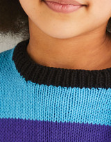 Kids Striped Colourblock Dress in Sirdar Snuggly Replay DK (2551) - PDF