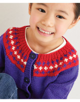 Kids Fairisle Star Cardigan in Sirdar Snuggly Replay DK (2553) - PDF