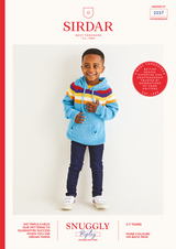 Kids Striped Hoodie in Sirdar Snuggly Replay DK (2557) - PDF