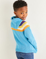 Kids Striped Hoodie in Sirdar Snuggly Replay DK (2557) - PDF