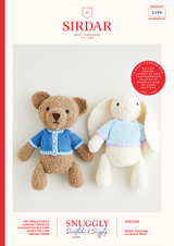 Teddy Bear & Bunny in Sirdar Snuggly Snowflake Chunky (5399) - PDF