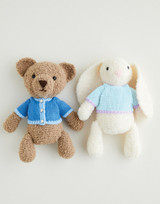 Teddy Bear & Bunny in Sirdar Snuggly Snowflake Chunky (5399) - PDF