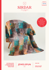 Knitted Domino Blanket in Sirdar Jewelspun Aran (10142) - PDF