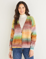 V-Neck Cardigan in Sirdar Jewelspun Aran (10145) - PDF