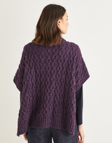 Women's Cabled Roll Neck Poncho in Sirdar Haworth Tweed DK (10148) - PDF