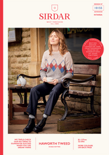 Women's Intarsia Argyll Sweater in Sirdar Haworth Tweed DK (10155) - PDF