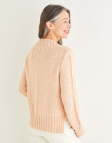 Ribbed Deep V-Neck Sweater in Sirdar Saltaire Aran (10175) - PDF