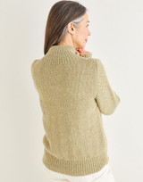 Women's Funnel Neck Moss Stitch Sweater in Sirdar Saltaire Aran (10176) - PDF