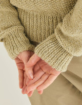 Women's Funnel Neck Moss Stitch Sweater in Sirdar Saltaire Aran (10176) - PDF