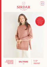 Women's Split Seam Sweater in Sirdar Saltaire Aran (10177) - PDF