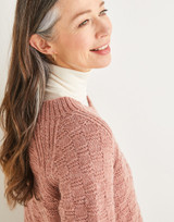Women's Checked Raglan Sweater Sirdar Saltaire Aran (10178) - PDF