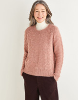 Women's Checked Raglan Sweater Sirdar Saltaire Aran (10178) - PDF