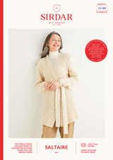 Women's Longline Cardigan in Sirdar Saltaire Aran (10180) - PDF