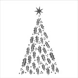 12" x 12" Stencil - Happy Holly Tree