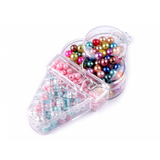 Plastic Beads in an Ice Cream Box