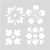 Self Adhesive Small Stencil - Flowers