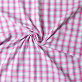 Piccadilly: Pink Multi Open Check - 100% Cotton