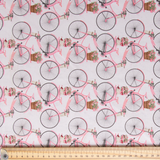 View of Flower Bicycles - 100% Cotton