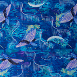 Whale Watch Metallic - 100% Cotton