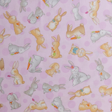 Bunnies for Baby: Pink - 100% Cotton