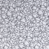 Tangled Circles: Black on White - 100% Cotton