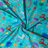 Under the Sea on Turquoise - 100% Cotton