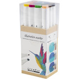 Illustration Markers (12pk) - Double Sided