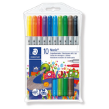 Staedtler Norris 320 (10pk) - Double Ended Fibre Tip Pens