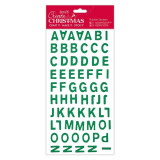 Alphabet Thicker Stickers - Glitter Green