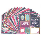 12" x 12" Paper Pack (48pk) - Deep Blossoms
