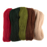 Natural Roving Wool (50g) - Assorted Christmas