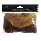 Natural Roving Wool (50g) - Assorted Autumn