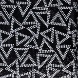 Velvet Monochrome Geometric Sequins - Per ½ Metre