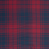 100% Viscose Burgundy Tartan - Per ½ Metre