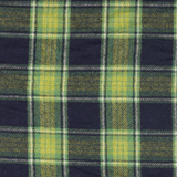 Lightweight Suiting: 100% Wool Tweed - Lime Plaid - Per ¼ Metre