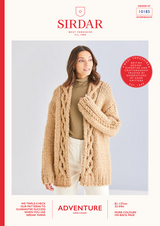 Back Cable Panel Cardigan in Sirdar Adventure Super Chunky (10185) - PDF