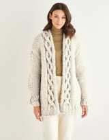 Back Cable Panel Cardigan in Sirdar Adventure Super Chunky (10185) - PDF
