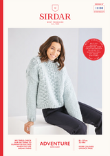 Textured Panel Sweater in Sirdar Adventure Super Chunky (10188) - PDF