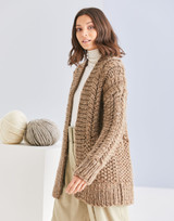 Cable & Moss Cardigan in Sirdar Adventure Super Chunky (10192) - PDF