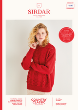 Lace & Bobble Textured Sweater in Sirdar Country Classic DK (10197) - PDF